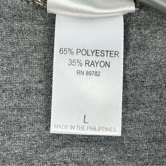 Natori Gray Long Sleeve Lightweight Waterfall Open Cardigan Sweater Women Large - Picture 4 of 5